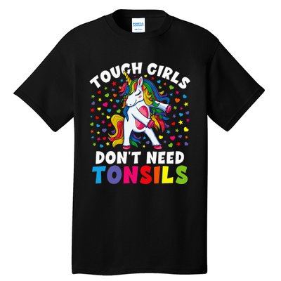 Tonsil Surgery Recovery Gift Unicorn Tonsil Removal Tall T-Shirt