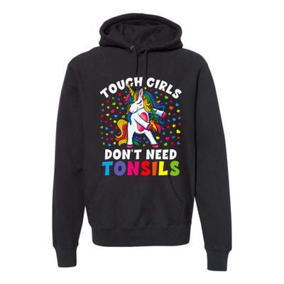 Tonsil Surgery Recovery Gift Unicorn Tonsil Removal Premium Hoodie