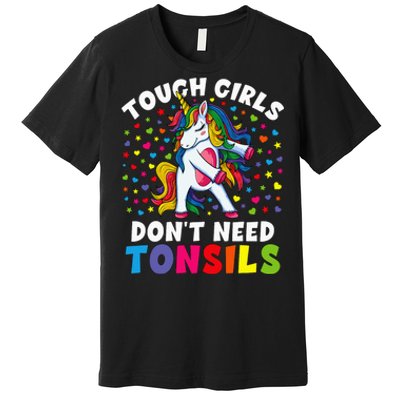 Tonsil Surgery Recovery Gift Unicorn Tonsil Removal Premium T-Shirt