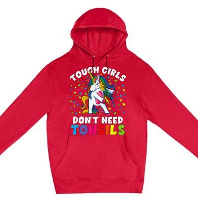 Tonsil Surgery Recovery Gift Unicorn Tonsil Removal Premium Pullover Hoodie