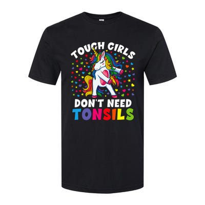 Tonsil Surgery Recovery Gift Unicorn Tonsil Removal Softstyle CVC T-Shirt