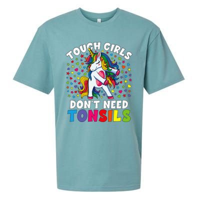 Tonsil Surgery Recovery Gift Unicorn Tonsil Removal Sueded Cloud Jersey T-Shirt