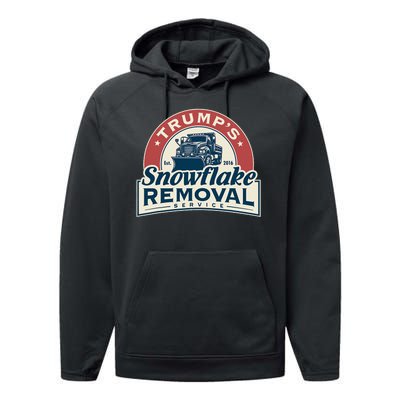 TrumpS Snowflake Removal Service Funny Trump 2024 Performance Fleece Hoodie