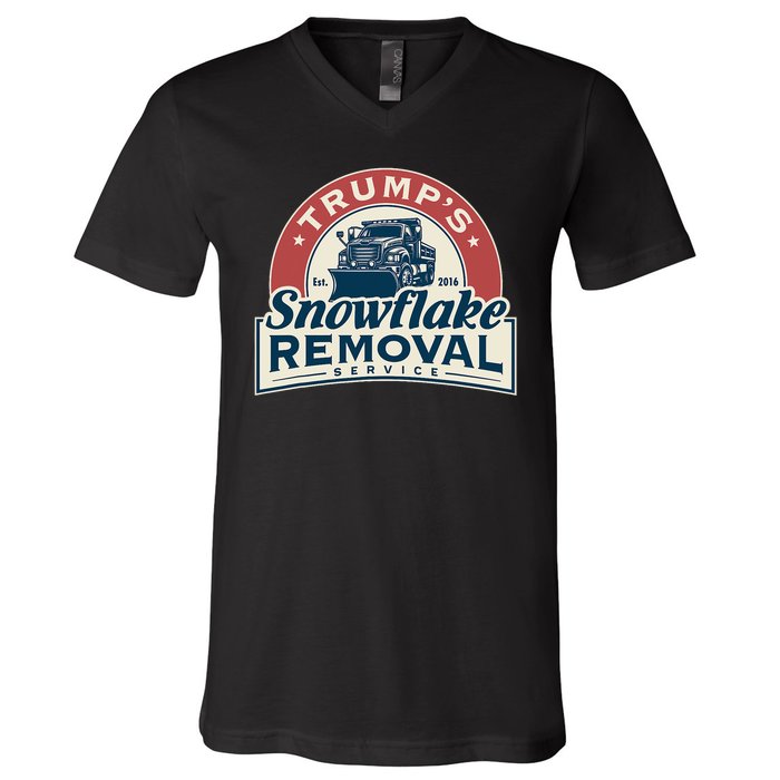 TrumpS Snowflake Removal Service Funny Trump 2024 V-Neck T-Shirt