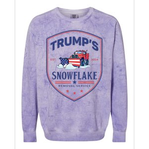 TrumpS Snowflake Removal Service Funny Donald Trump 2024 Colorblast Crewneck Sweatshirt