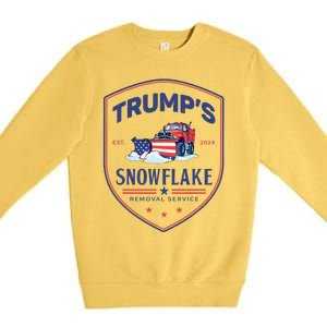 TrumpS Snowflake Removal Service Funny Donald Trump 2024 Premium Crewneck Sweatshirt