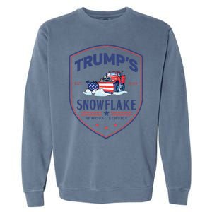 TrumpS Snowflake Removal Service Funny Donald Trump 2024 Garment-Dyed Sweatshirt