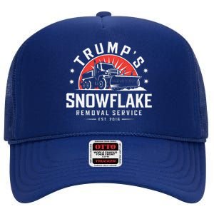 TrumpS Snowflake Removal Service Funny Trump 2024 Meme High Crown Mesh Back Trucker Hat