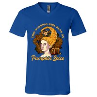 This Scorpio Runs On Pumpkin Spice Funny Birthday Gift V-Neck T-Shirt