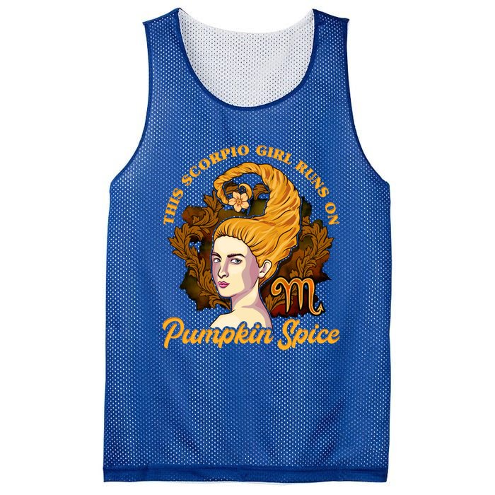 This Scorpio Runs On Pumpkin Spice Funny Birthday Gift Mesh Reversible Basketball Jersey Tank