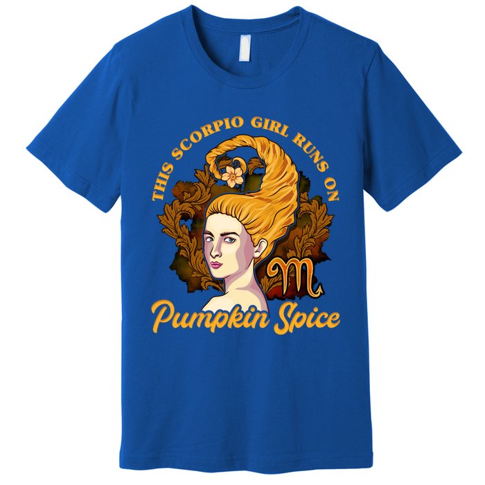 This Scorpio Runs On Pumpkin Spice Funny Birthday Gift Premium T-Shirt