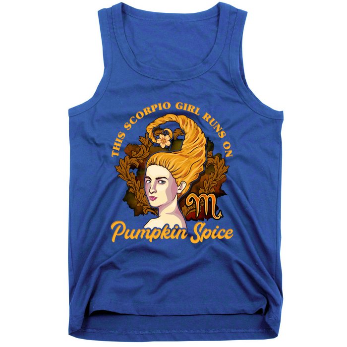 This Scorpio Runs On Pumpkin Spice Funny Birthday Gift Tank Top