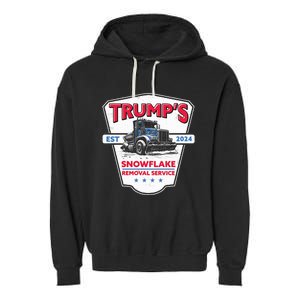 TrumpS Snowflake Removal Service Trump 2024 Garment-Dyed Fleece Hoodie