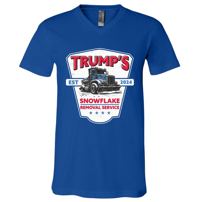 TrumpS Snowflake Removal Service Trump 2024 V-Neck T-Shirt