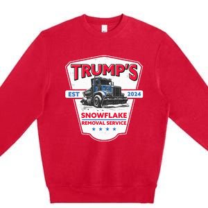 TrumpS Snowflake Removal Service Trump 2024 Premium Crewneck Sweatshirt