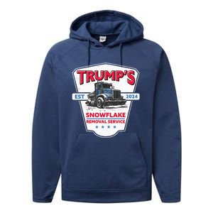 TrumpS Snowflake Removal Service Trump 2024 Performance Fleece Hoodie