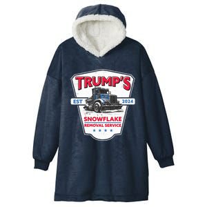 TrumpS Snowflake Removal Service Trump 2024 Hooded Wearable Blanket