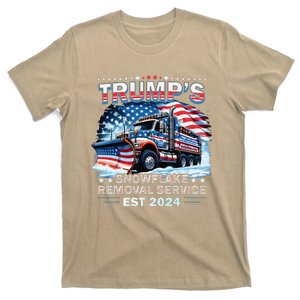 TrumpS Snowflake Removal Service Est 2024 Usa Flag Freedom T-Shirt