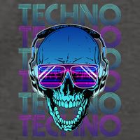 Techno Skull Raver Design Skull Techno Vector Backpack