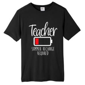 Teacher Summer Recharge Required Last day School Wo Funny Tall Fusion ChromaSoft Performance T-Shirt