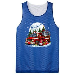 Two Santa Russian Blue Cats On Pickup Truck Gnome Christmas Cute Gift Mesh Reversible Basketball Jersey Tank