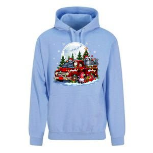 Two Santa Russian Blue Cats On Pickup Truck Gnome Christmas Cute Gift Unisex Surf Hoodie