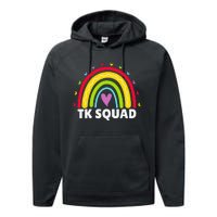 TK Squad Rainbow Transitional Kindergarten Teacher Cute TK Performance Fleece Hoodie