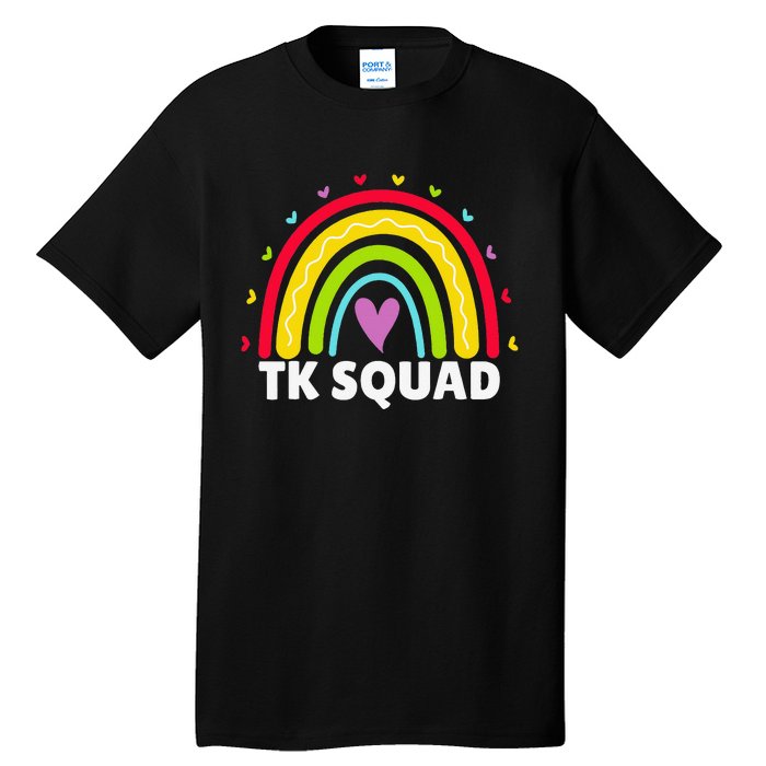 TK Squad Rainbow Transitional Kindergarten Teacher Cute TK Tall T-Shirt