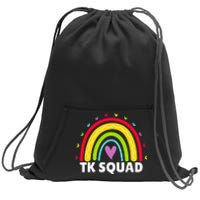 TK Squad Rainbow Transitional Kindergarten Teacher Cute TK Sweatshirt Cinch Pack Bag