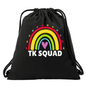 TK Squad Rainbow Transitional Kindergarten Teacher Cute TK Drawstring Bag