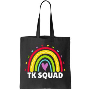 TK Squad Rainbow Transitional Kindergarten Teacher Cute TK Tote Bag