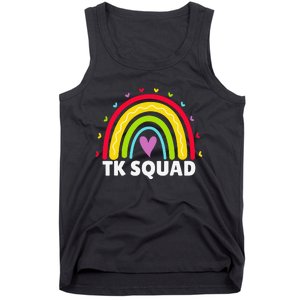 TK Squad Rainbow Transitional Kindergarten Teacher Cute TK Tank Top