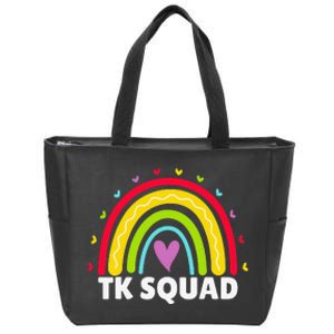 TK Squad Rainbow Transitional Kindergarten Teacher Cute TK Zip Tote Bag