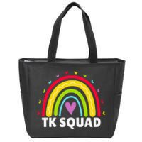 TK Squad Rainbow Transitional Kindergarten Teacher Cute TK Zip Tote Bag