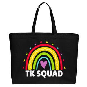 TK Squad Rainbow Transitional Kindergarten Teacher Cute TK Cotton Canvas Jumbo Tote