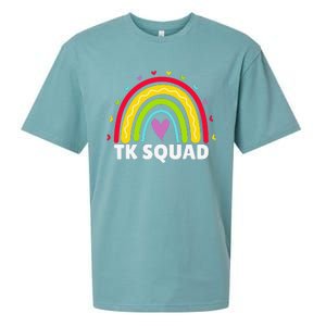 TK Squad Rainbow Transitional Kindergarten Teacher Cute TK Sueded Cloud Jersey T-Shirt