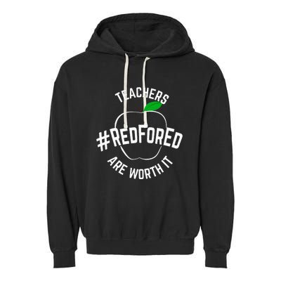 Teacher Support Red for Ed Garment-Dyed Fleece Hoodie