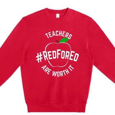 Teacher Support Red for Ed Premium Crewneck Sweatshirt