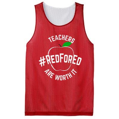 Teacher Support Red for Ed Mesh Reversible Basketball Jersey Tank