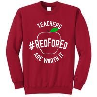 Teacher Support Red for Ed Tall Sweatshirt