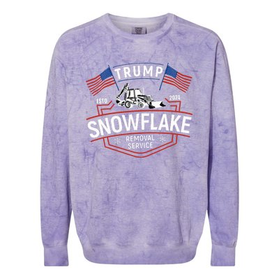 TrumpS Snowflake Removal Service Funny Trump 2024 Colorblast Crewneck Sweatshirt