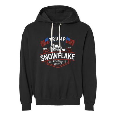 TrumpS Snowflake Removal Service Funny Trump 2024 Garment-Dyed Fleece Hoodie