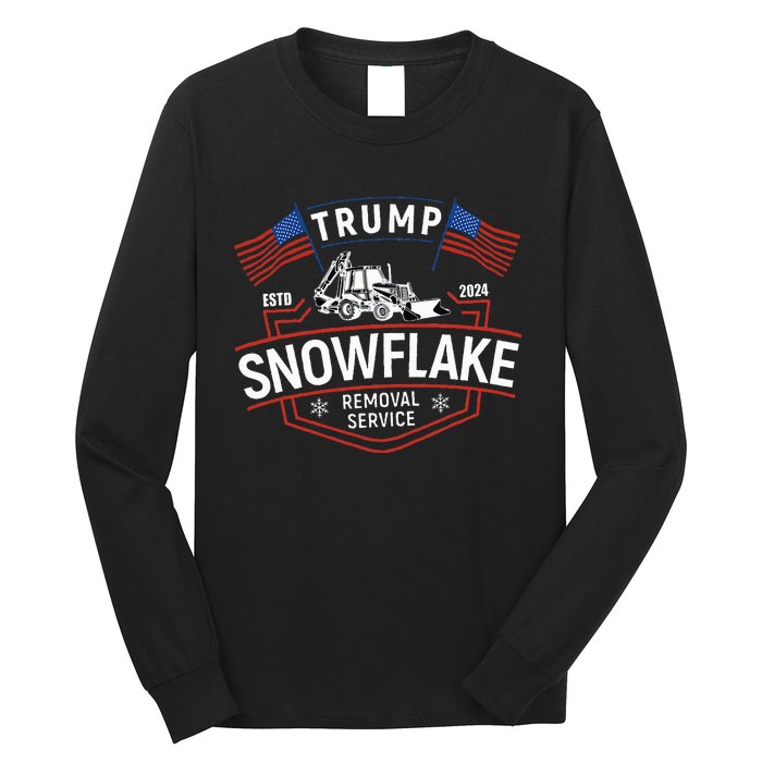 TrumpS Snowflake Removal Service Funny Trump 2024 Long Sleeve Shirt