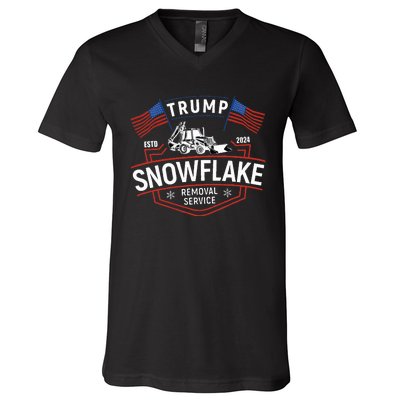 TrumpS Snowflake Removal Service Funny Trump 2024 V-Neck T-Shirt