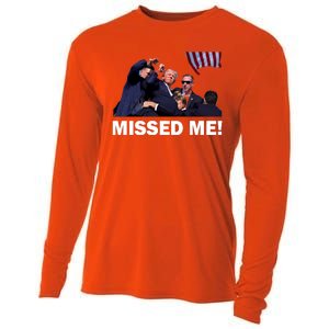 Trump Shot Rally Assassination Missed Me! Cooling Performance Long Sleeve Crew