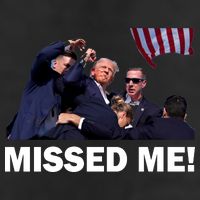 Trump Shot Rally Assassination Missed Me! 7 Panel Mesh Trucker Snapback Hat