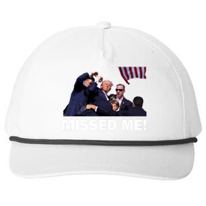 Trump Shot Rally Assassination Missed Me! Snapback Five-Panel Rope Hat