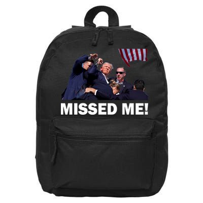 Trump Shot Rally Assassination Missed Me! 16 in Basic Backpack