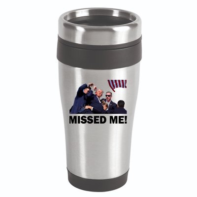 Trump Shot Rally Assassination Missed Me! 16oz Travel Tumbler