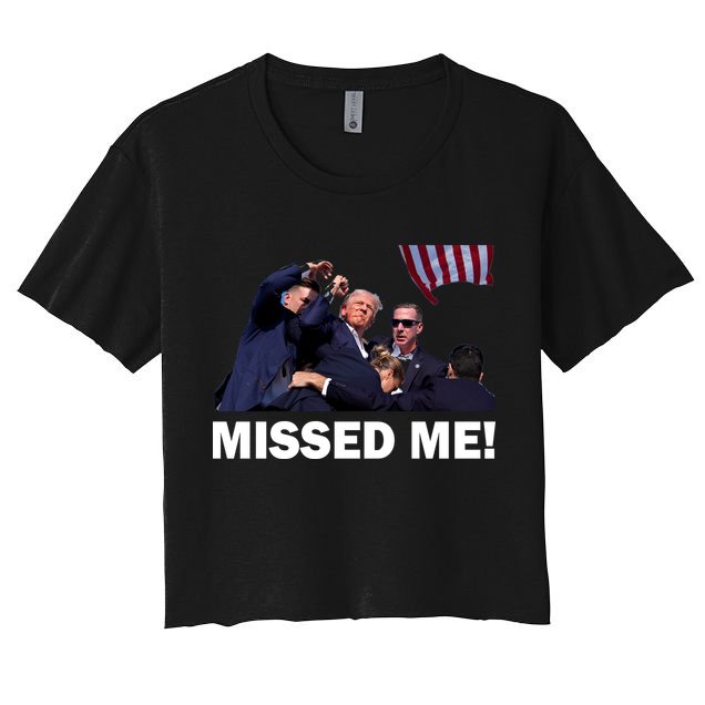 Trump Shot Rally Assassination Missed Me! Crop Top